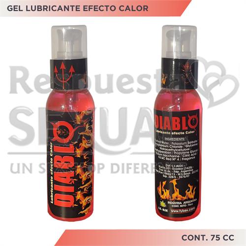 Gel lubricante efecto calor DIABLO 75cc